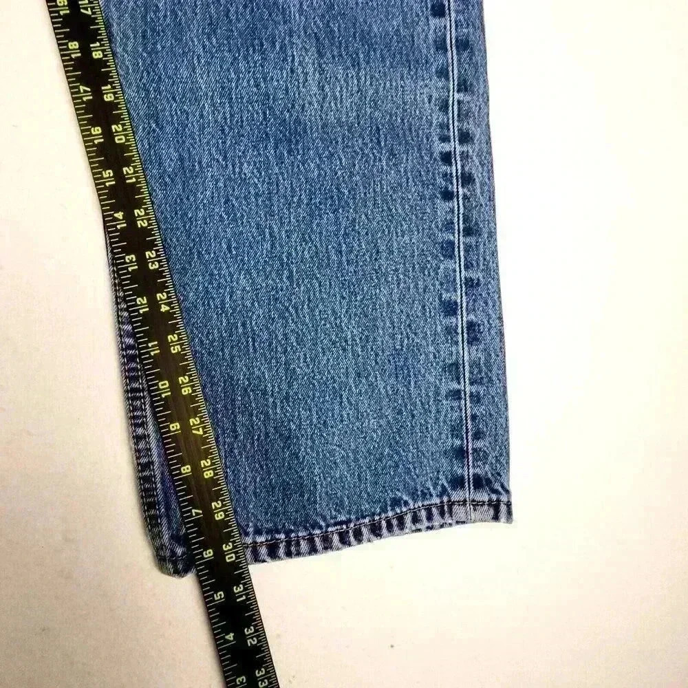 Levi's 505 Regular Fit Mens Denim Jeans 40x32 Straight Leg Classic Zip Fly Blue‎ - Picture 15 of 16